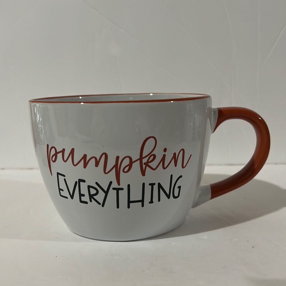 NEW Large Coffee/Soup Mug Pumpkin Everything Coffee Cup Big Coffee Mugs 26oz